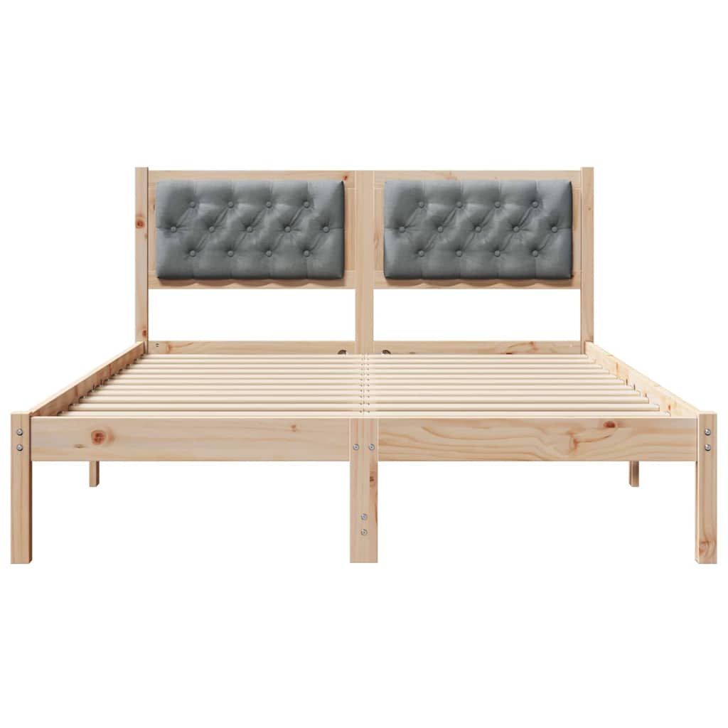 Cadre de lit avec tête de lit Gris clair 140 x 200 cm tissu - XIOS