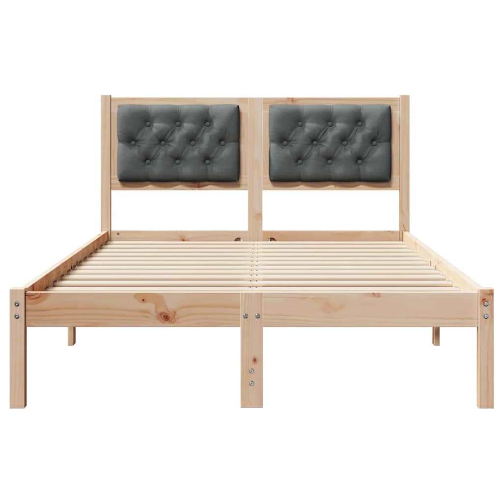 Cadre de lit Gris foncé 120 x 200 cm Pin massif