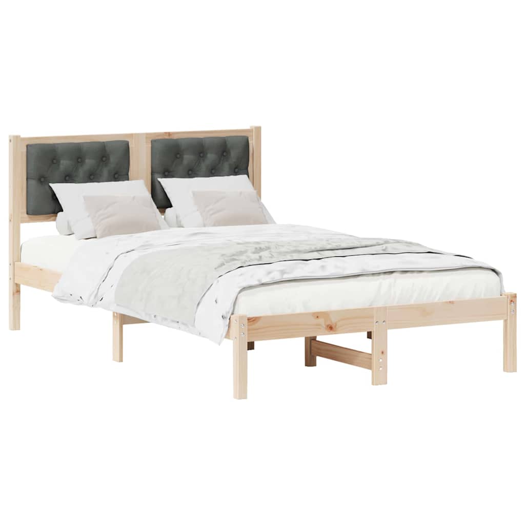 Cadre de lit Gris foncé 120 x 200 cm Pin massif
