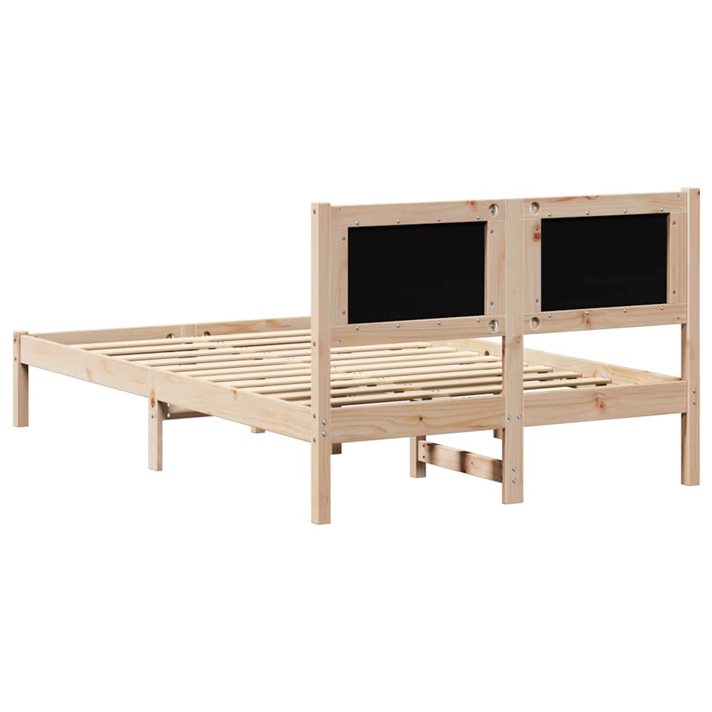 Cadre de lit avec tête de lit Taupe 135 x 190 cm tissu - XIOS