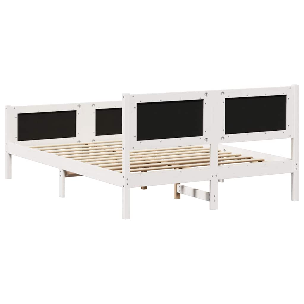 Cadre de lit avec tête de lit Gris clair 135 x 190 cm tissu - XIOS
