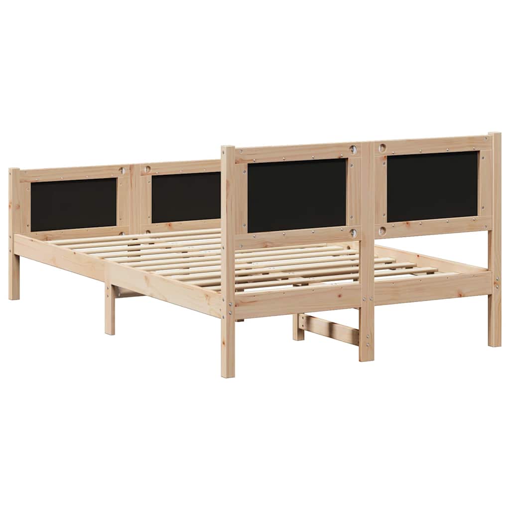 Cadre de lit avec tête de lit Noir 120 x 190 cm tissu - XIOS