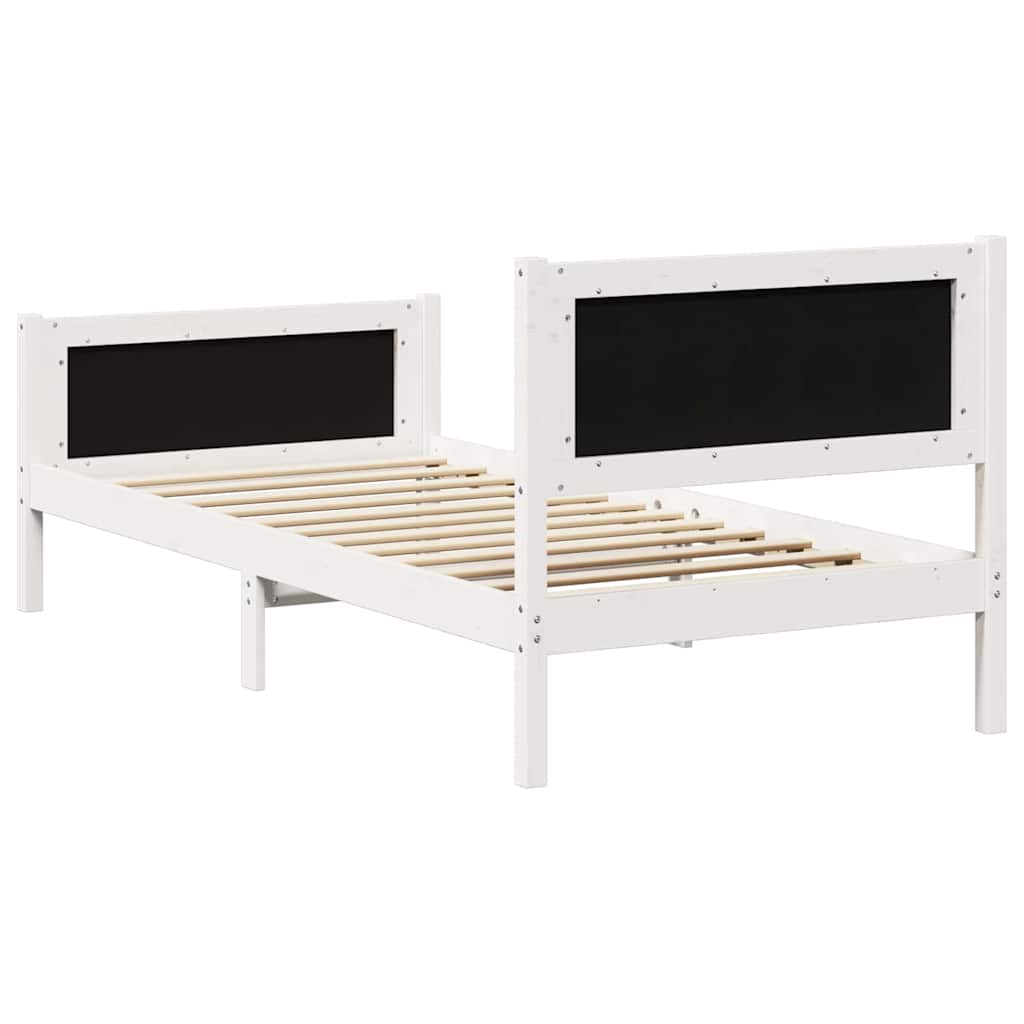 Cadre de lit avec tête de lit Gris clair 100 x 200 cm tissu - XIOS