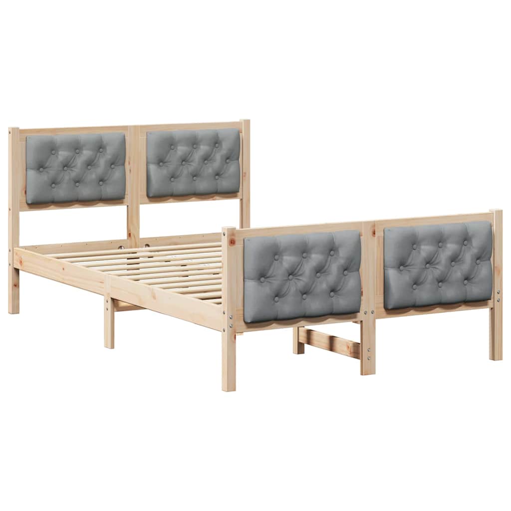 Cadre de lit Gris clair 120 x 200 cm Pin massif - XIOS