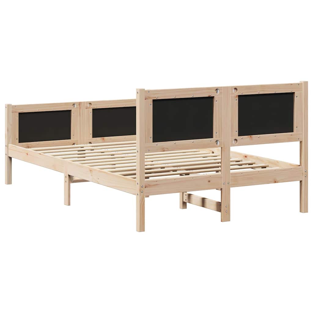 Cadre de lit Gris clair 120 x 200 cm Pin massif - XIOS