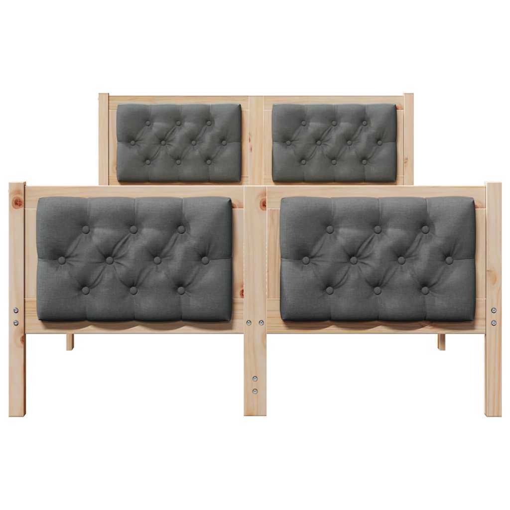 Cadre de lit Gris foncé 120 x 200 cm Pin massif - XIOS