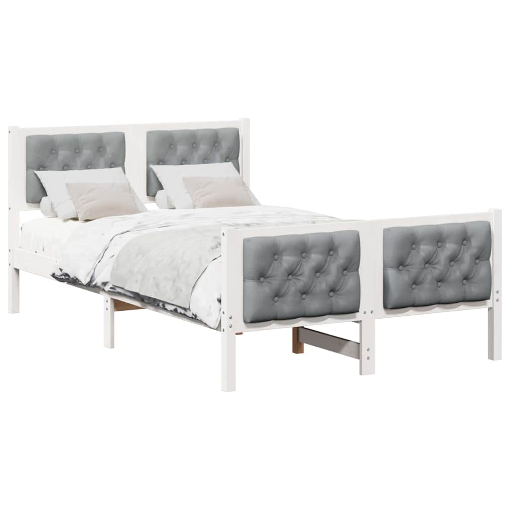 Cadre de lit Gris clair 120 x 200 cm Pin massif - XIOS