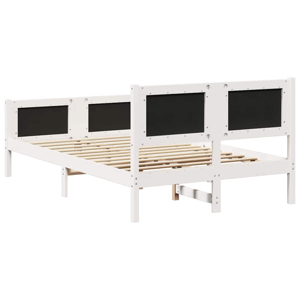 Cadre de lit Gris clair 135 x 190 cm Pin massif - XIOS