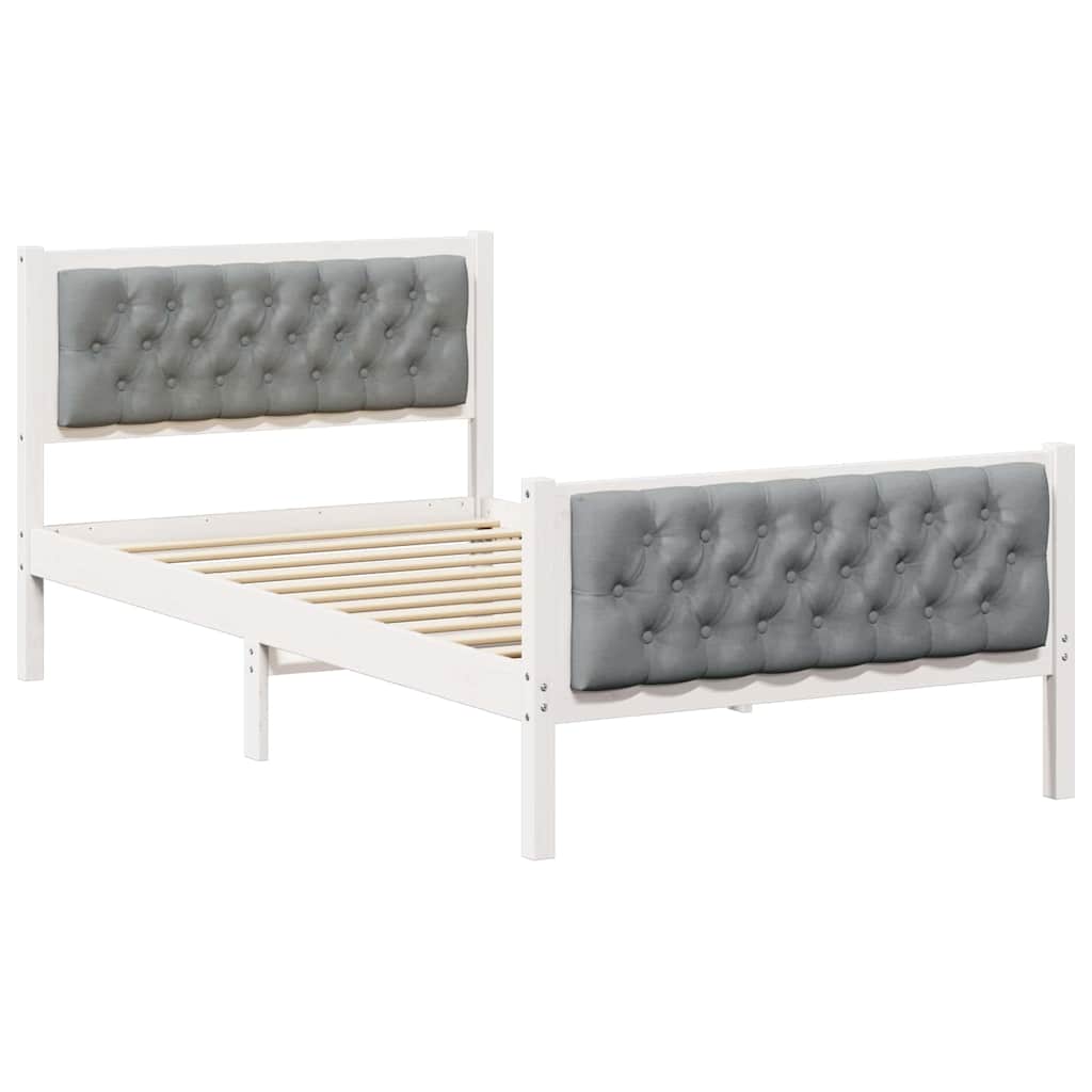 Cadre de lit Gris clair 100 x 200 cm Pin massif - XIOS