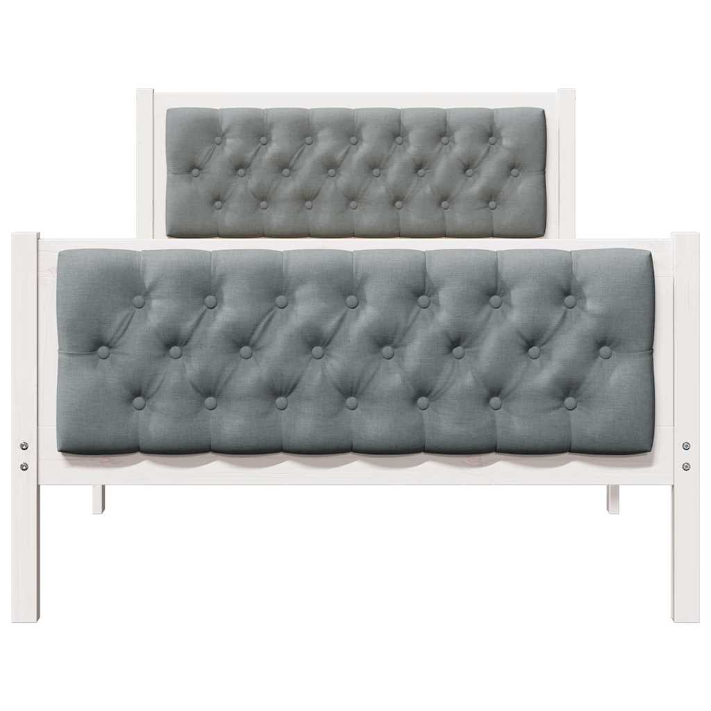 Cadre de lit Gris clair 100 x 200 cm Pin massif - XIOS
