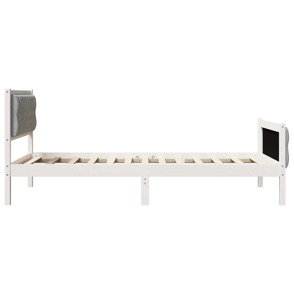 Cadre de lit Gris clair 100 x 200 cm Pin massif - XIOS