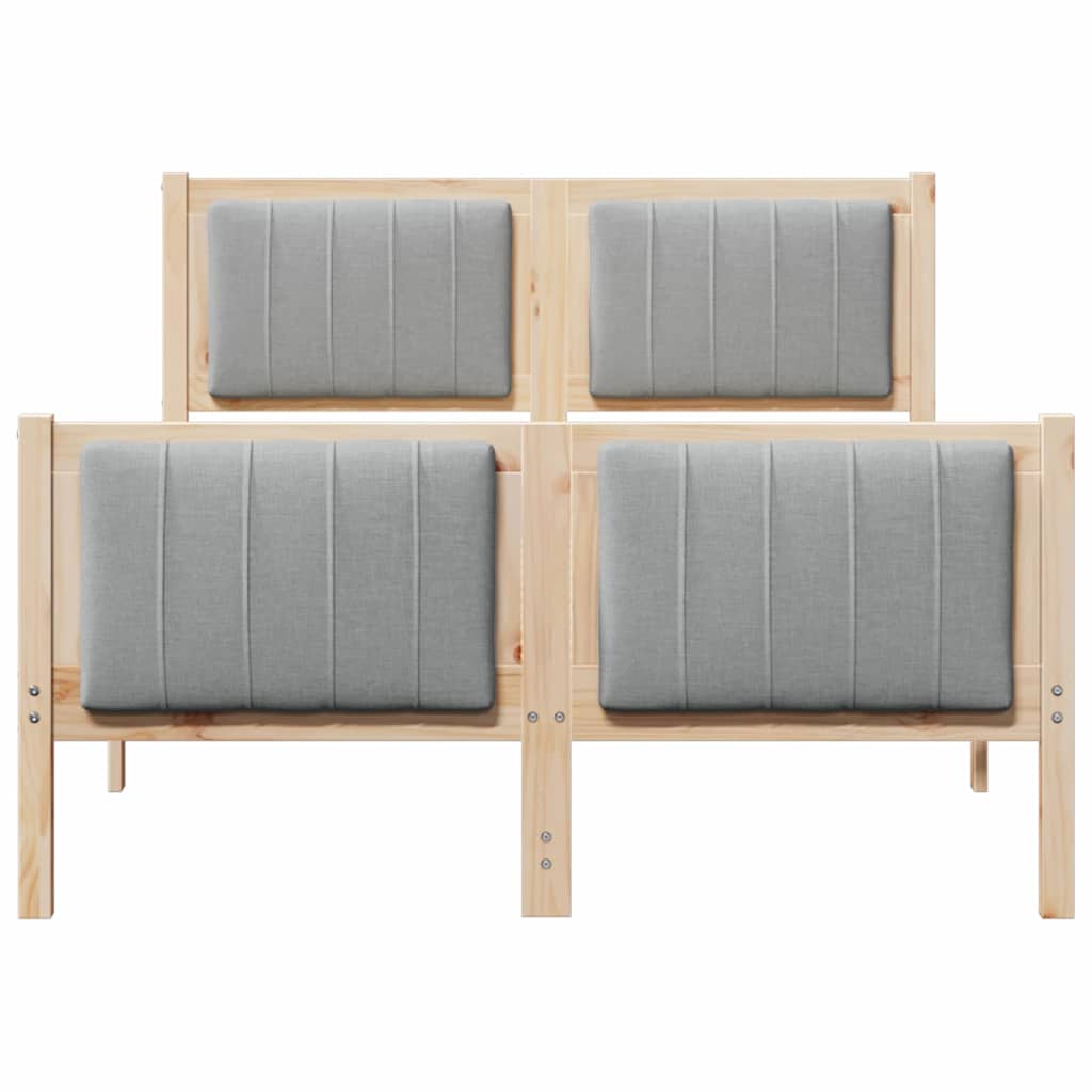 Cadre de lit avec tête de lit Marron et gris clair 120 x 200 cm - XIOS