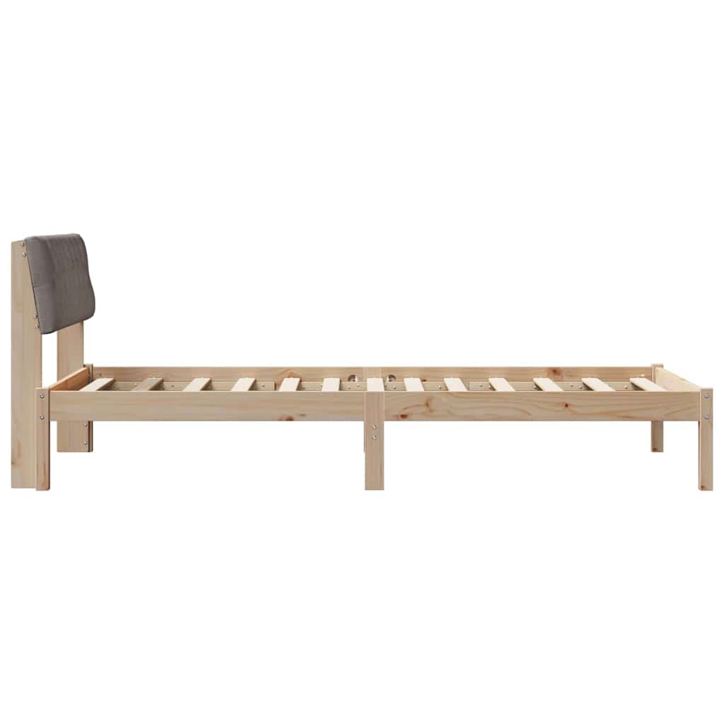 Cadre de lit Marron et taupe 100 x 200 cm Bois massif en pin - XIOS