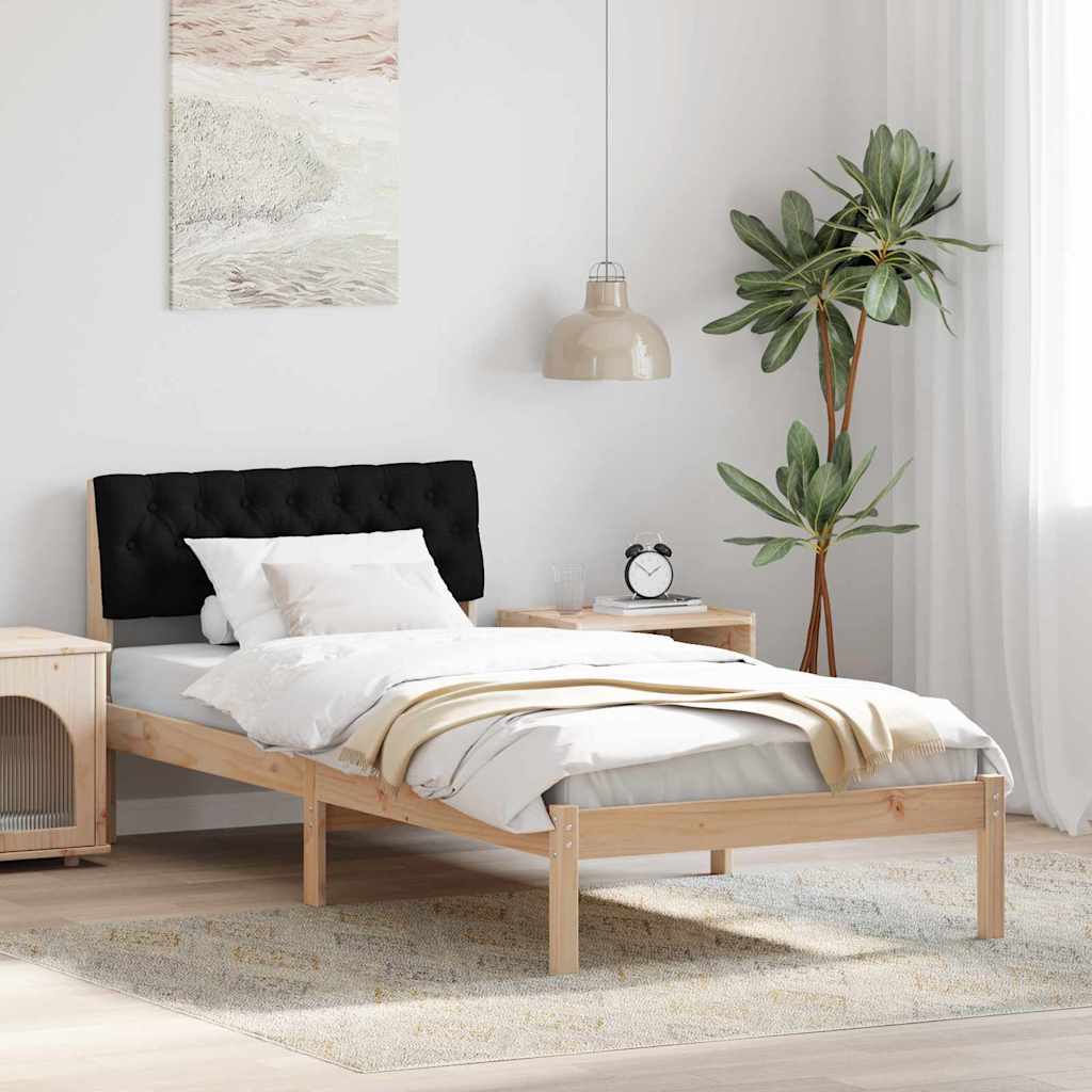 Cadre de lit Marron et noir 90 x 200 cm Bois massif en pin - XIOS