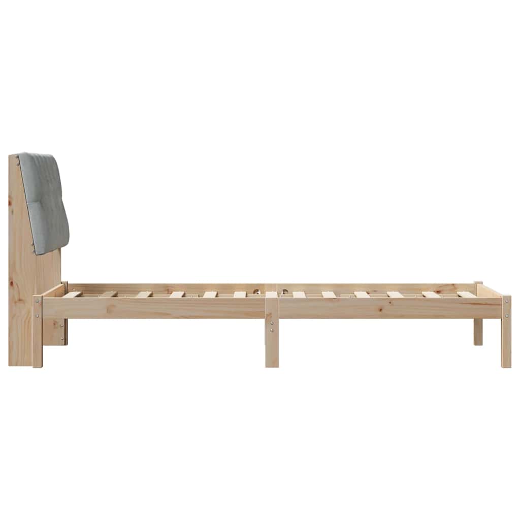Cadre de lit avec tête de lit rembourrée Marron 75 x 190 cm - XIOS