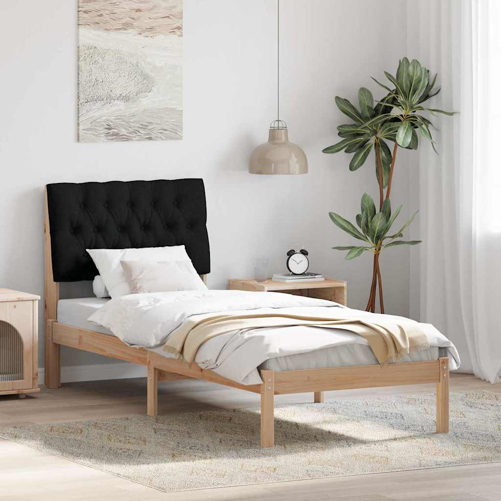Cadre de lit avec tête de lit rembourrée Marron 75 x 190 cm - XIOS