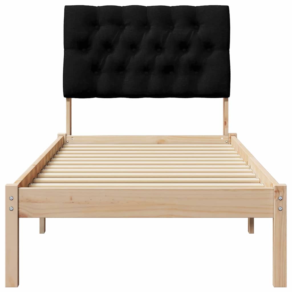 Cadre de lit avec tête de lit rembourrée Marron 75 x 190 cm - XIOS