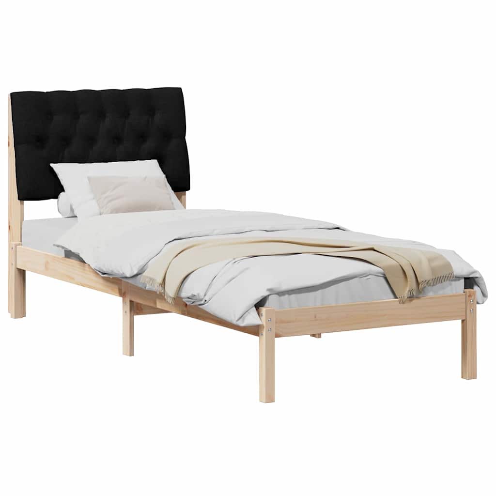 Cadre de lit avec tête de lit rembourrée Marron 75 x 190 cm - XIOS