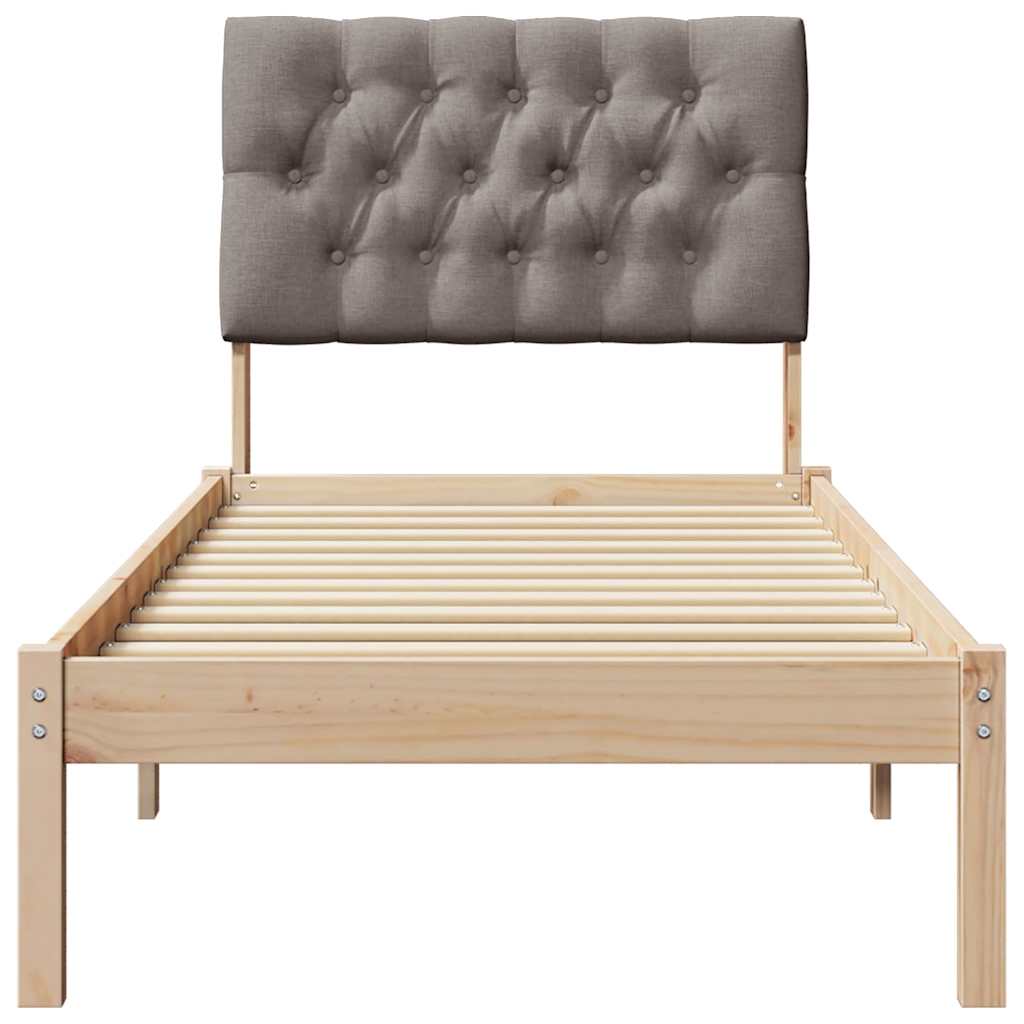 Cadre de lit avec tête de lit rembourrée Marron 75 x 190 cm - XIOS