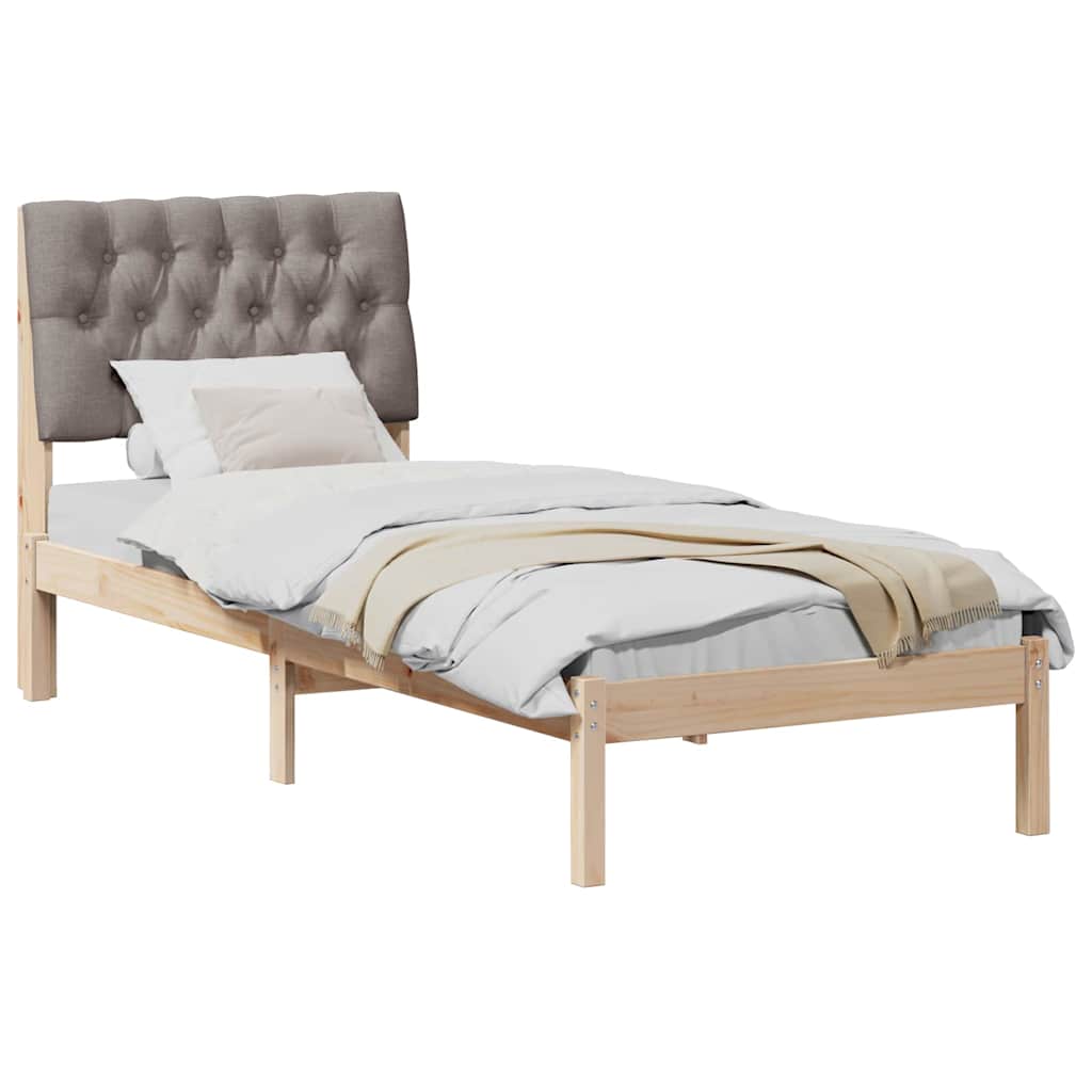 Cadre de lit avec tête de lit rembourrée Marron 75 x 190 cm - XIOS