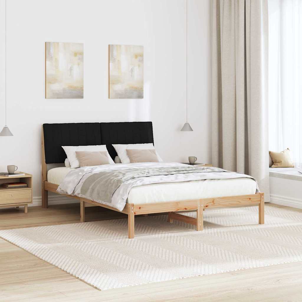 Cadre de lit avec tête de lit Marron 135 x 190 cm Pin massif - XIOS