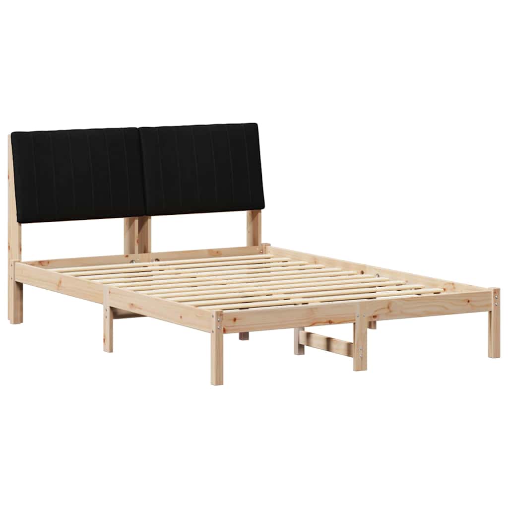 Cadre de lit avec tête de lit Marron 135 x 190 cm Pin massif - XIOS