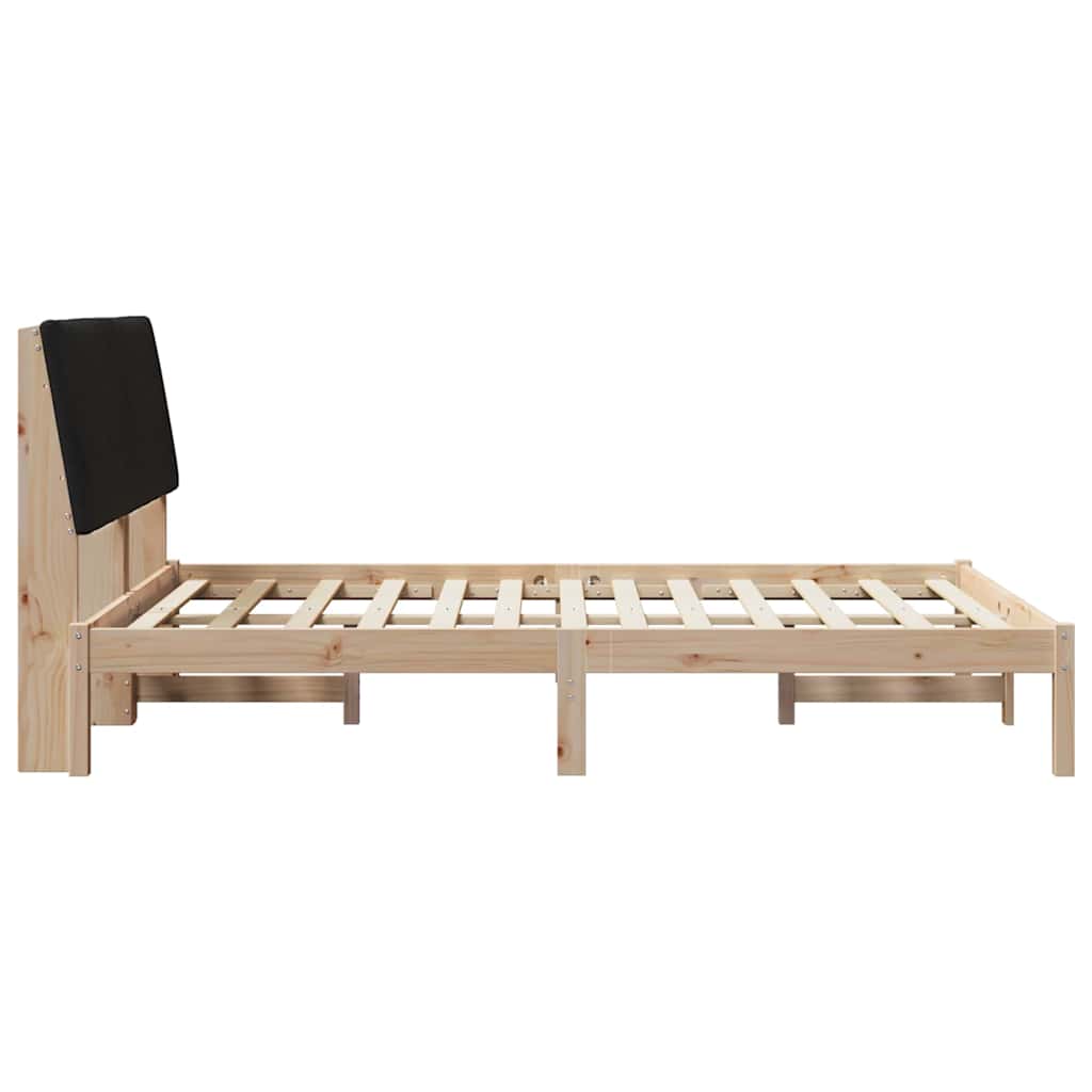 Cadre de lit avec tête de lit Marron 135 x 190 cm Pin massif - XIOS