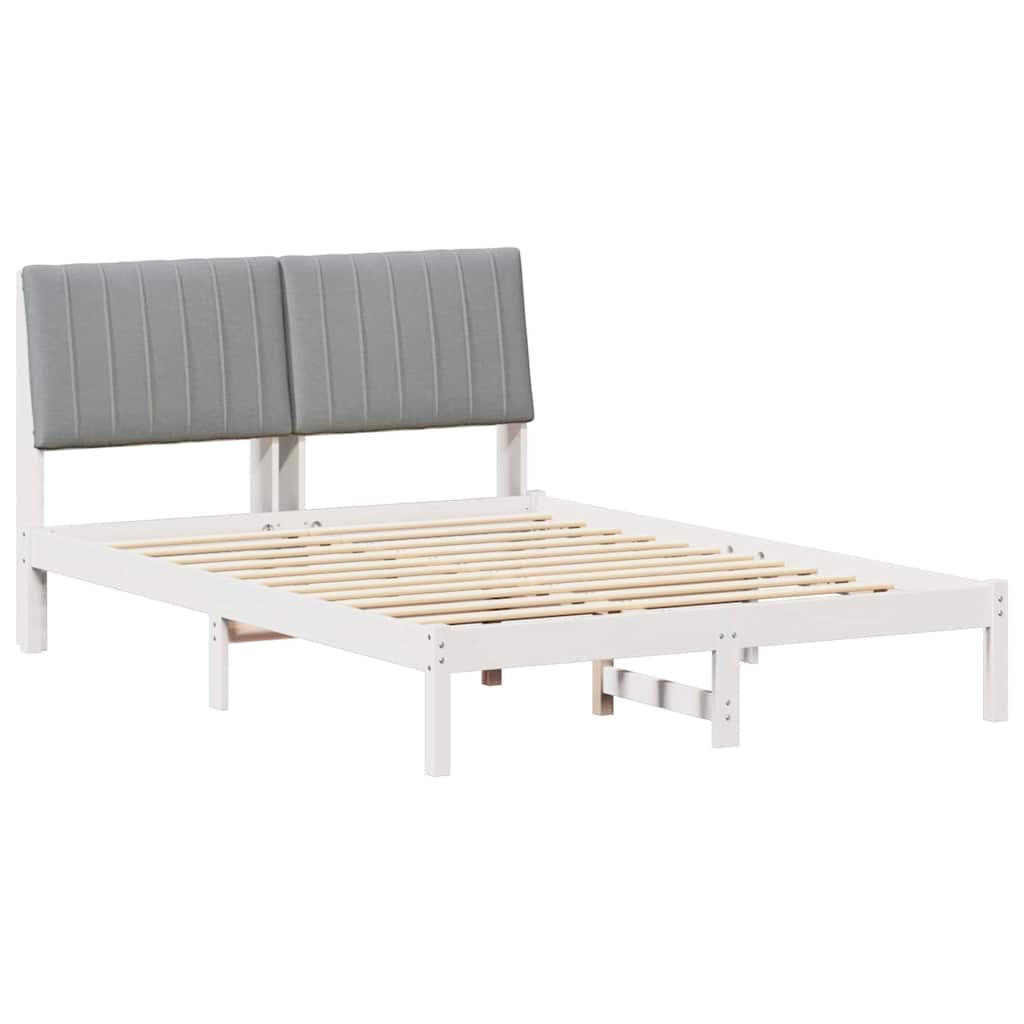 Cadre de lit avec tête de lit Blanc 135 x 190 cm Pin massif - XIOS