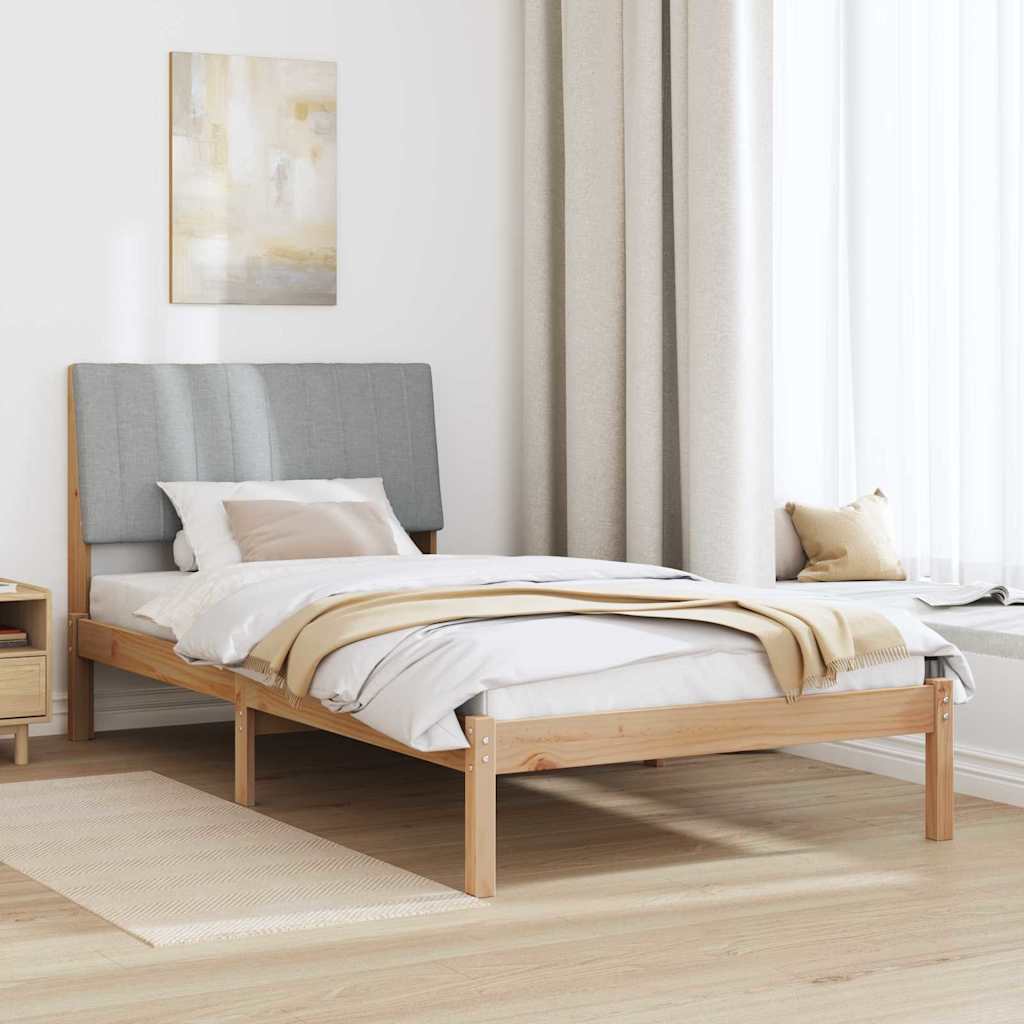 Cadre de lit avec tête de lit Marron 100 x 200 cm Pin massif - XIOS