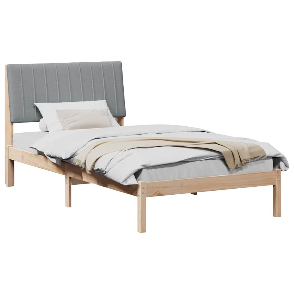 Cadre de lit avec tête de lit Marron 100 x 200 cm Pin massif - XIOS
