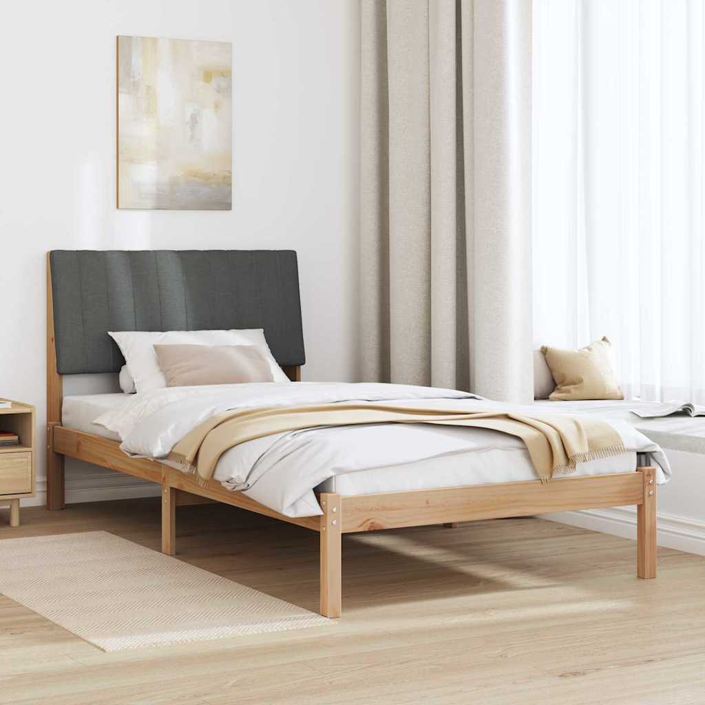 Cadre de lit avec tête de lit Marron 100 x 200 cm Pin massif - XIOS