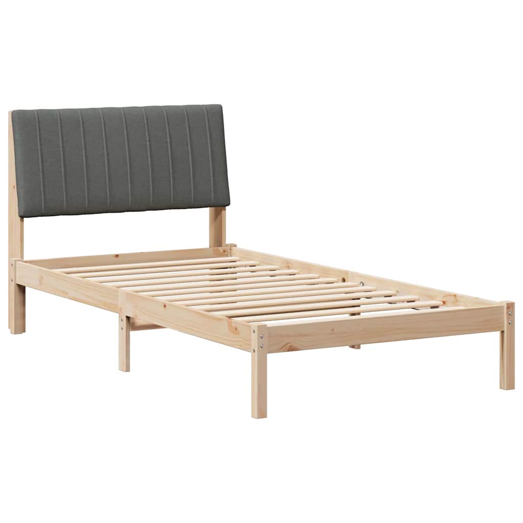 Cadre de lit avec tête de lit Marron 100 x 200 cm Pin massif - XIOS