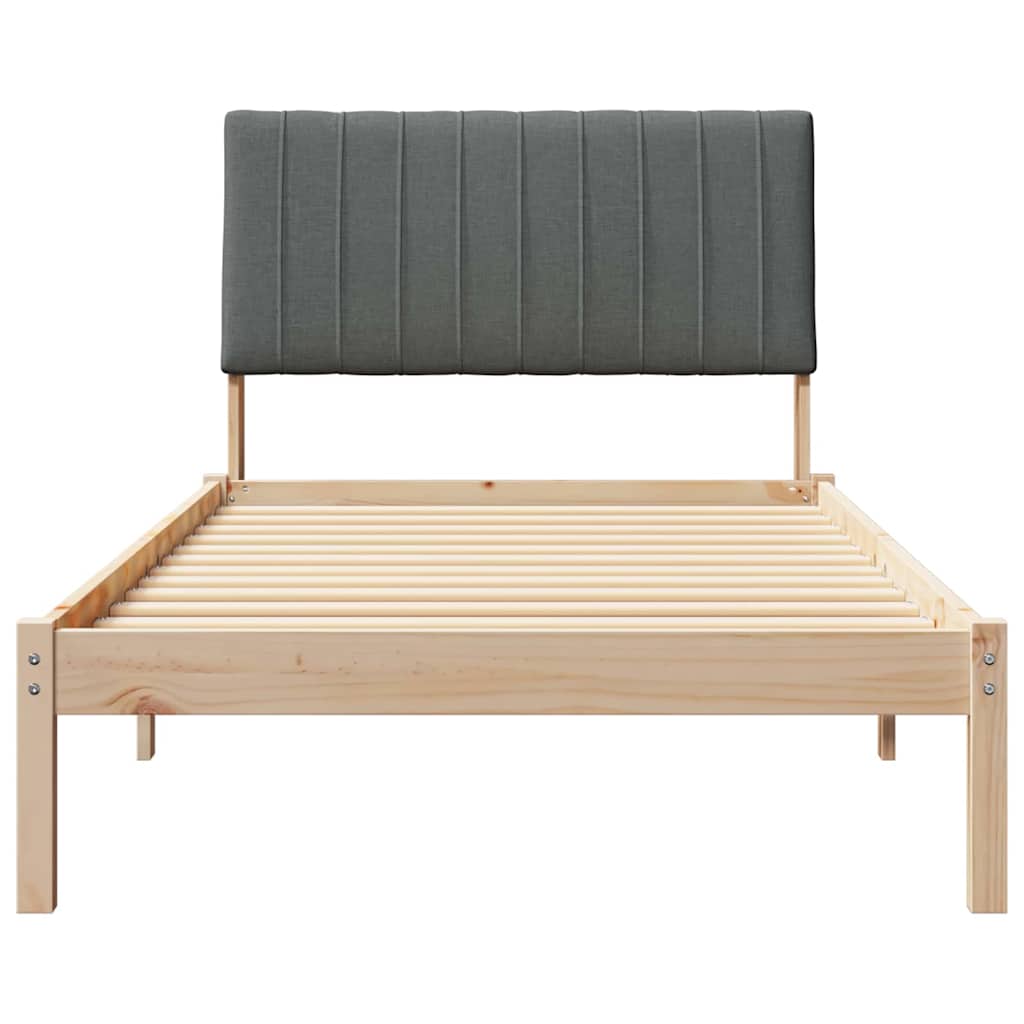 Cadre de lit avec tête de lit Marron 100 x 200 cm Pin massif - XIOS