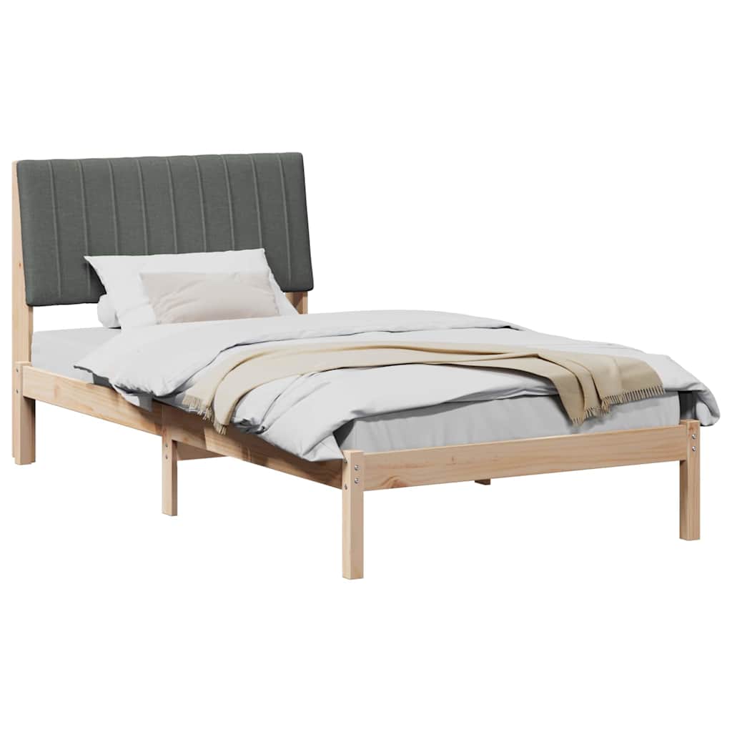 Cadre de lit avec tête de lit Marron 100 x 200 cm Pin massif - XIOS