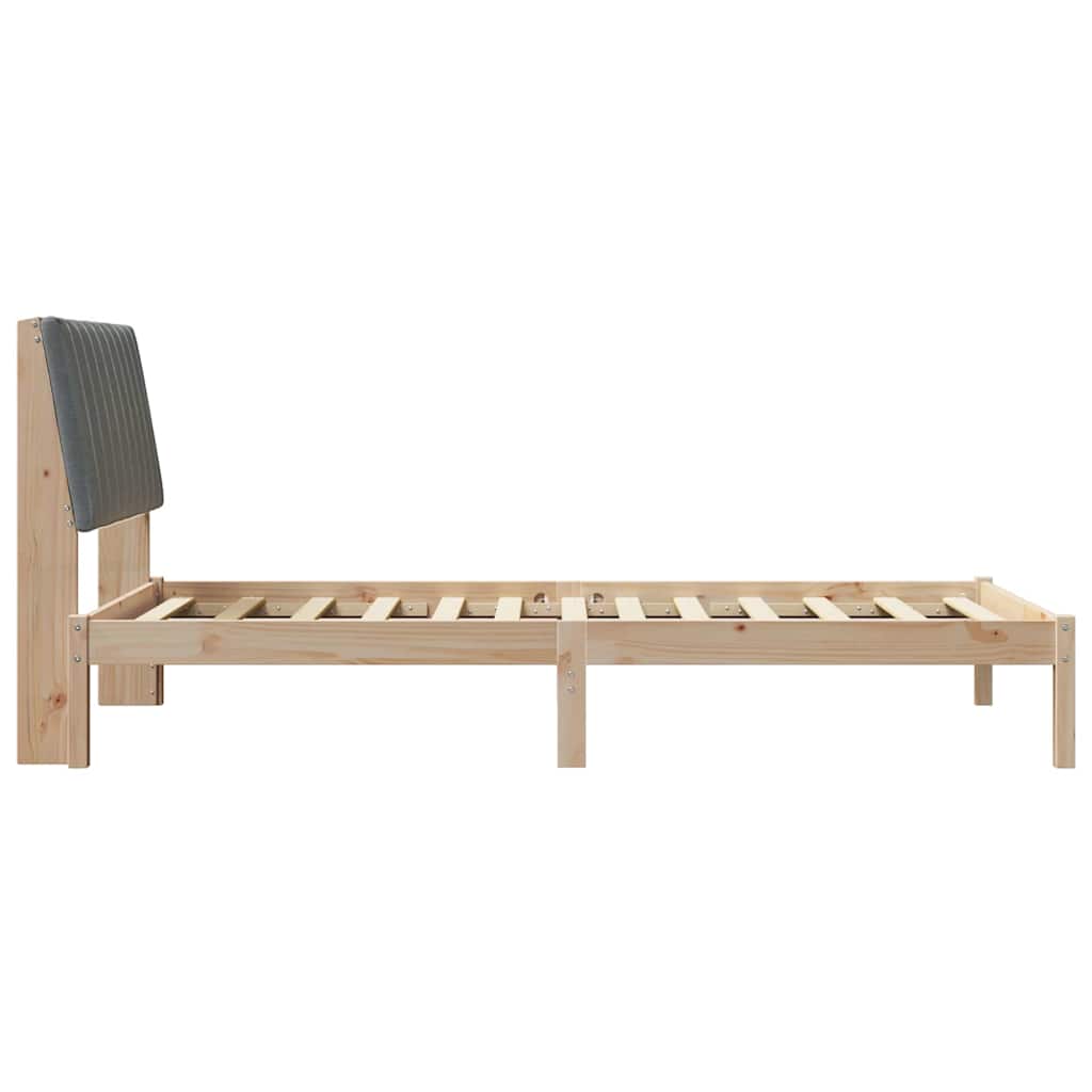 Cadre de lit avec tête de lit Marron 100 x 200 cm Pin massif - XIOS