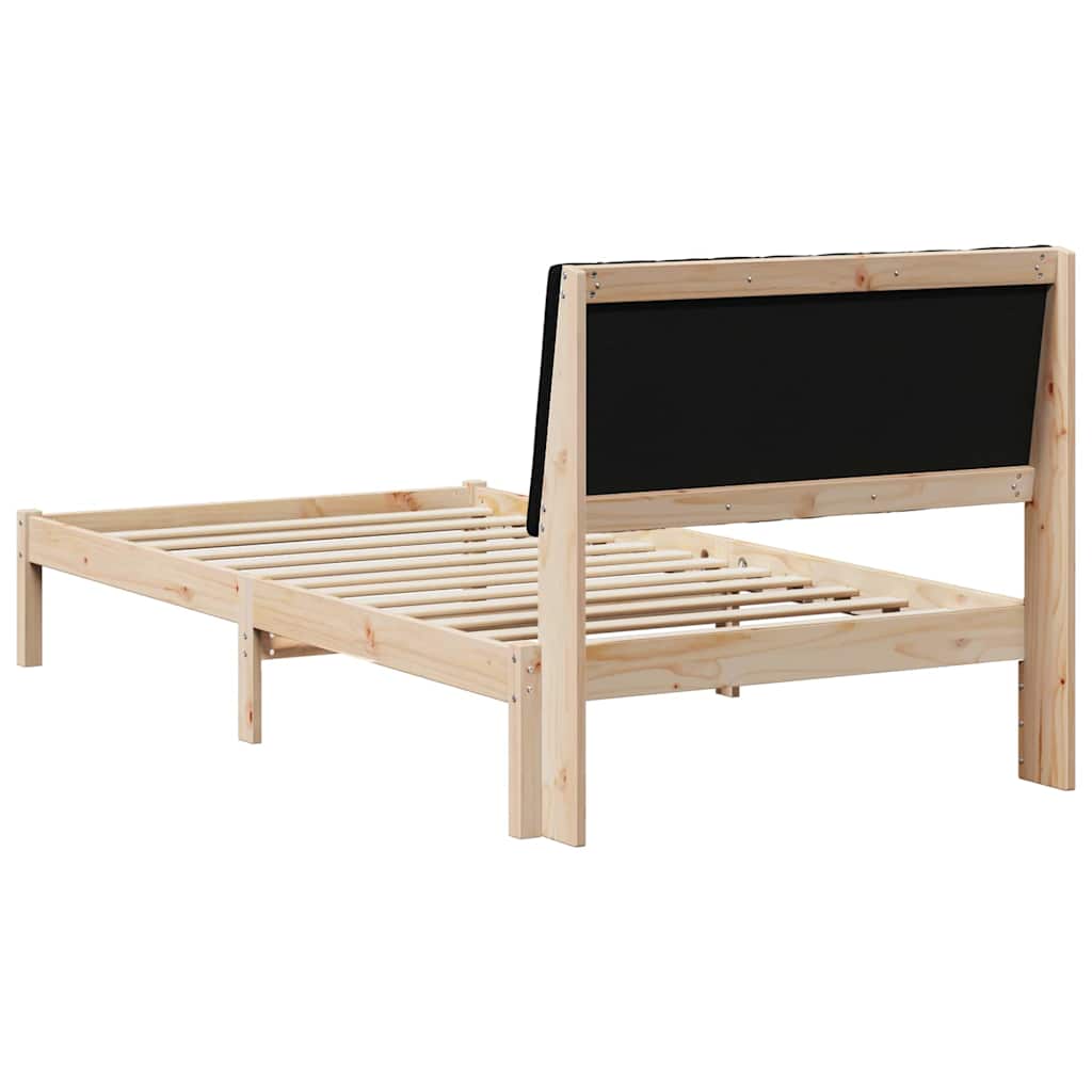 Cadre de lit avec tête de lit Marron 100 x 200 cm Pin massif - XIOS