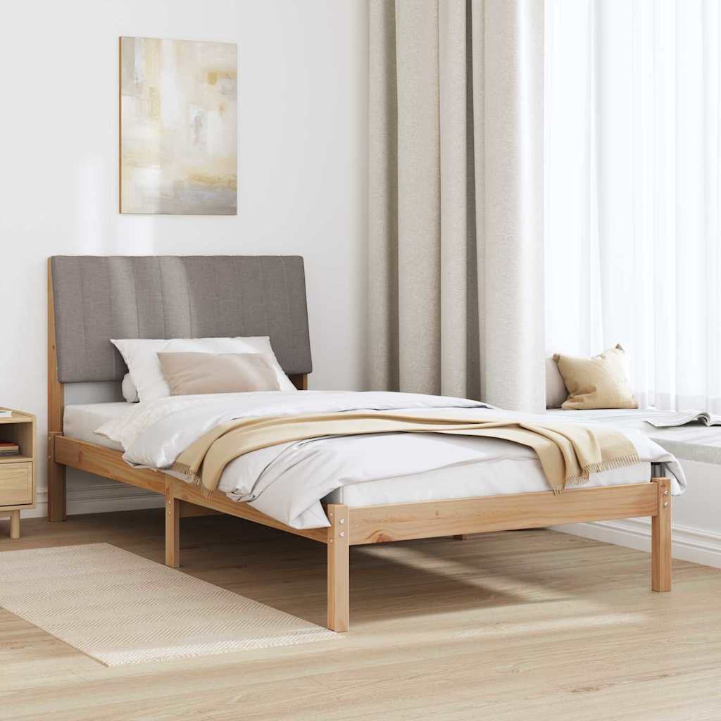 Cadre de lit avec tête de lit Marron 100 x 200 cm Pin massif - XIOS