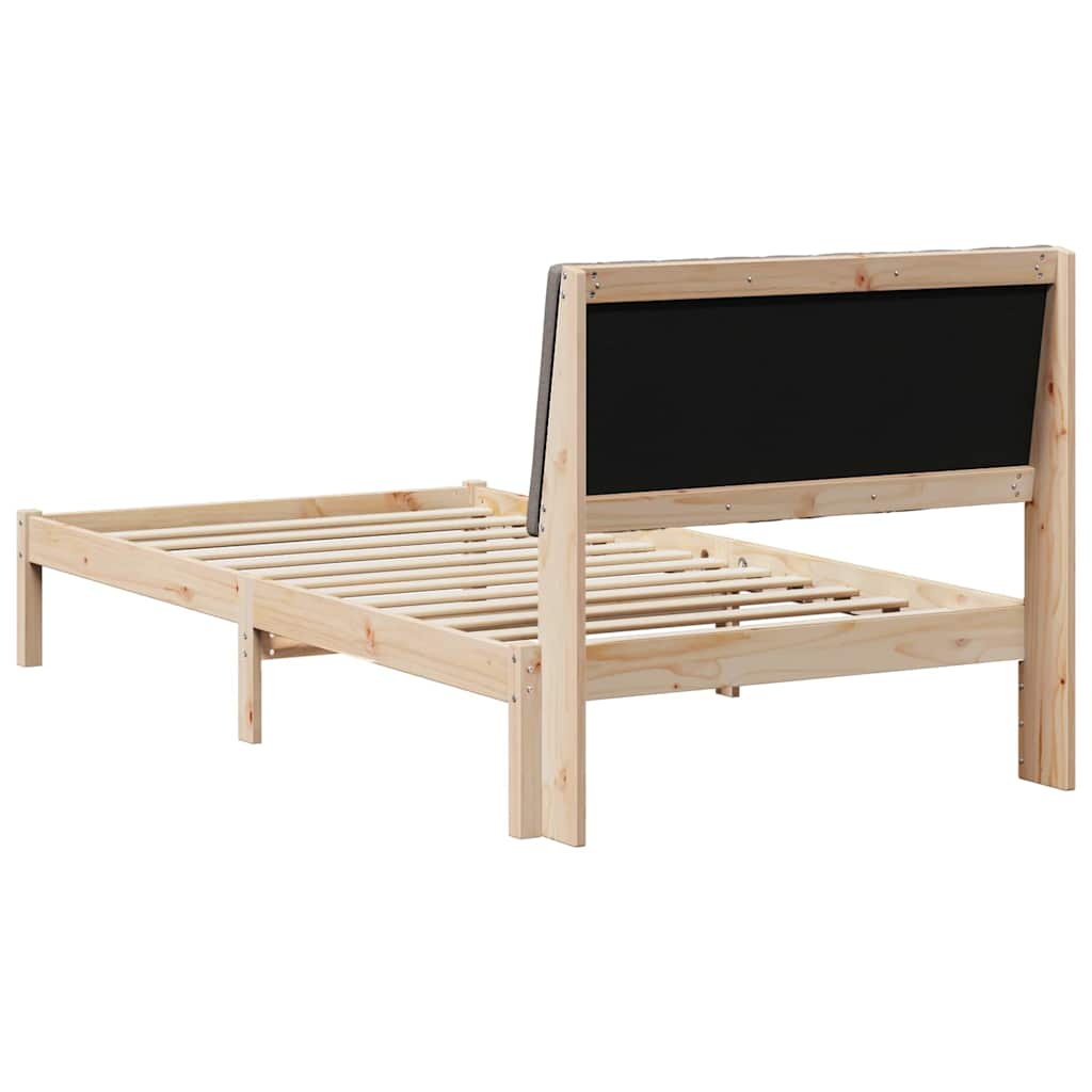 Cadre de lit avec tête de lit Marron 100 x 200 cm Pin massif - XIOS