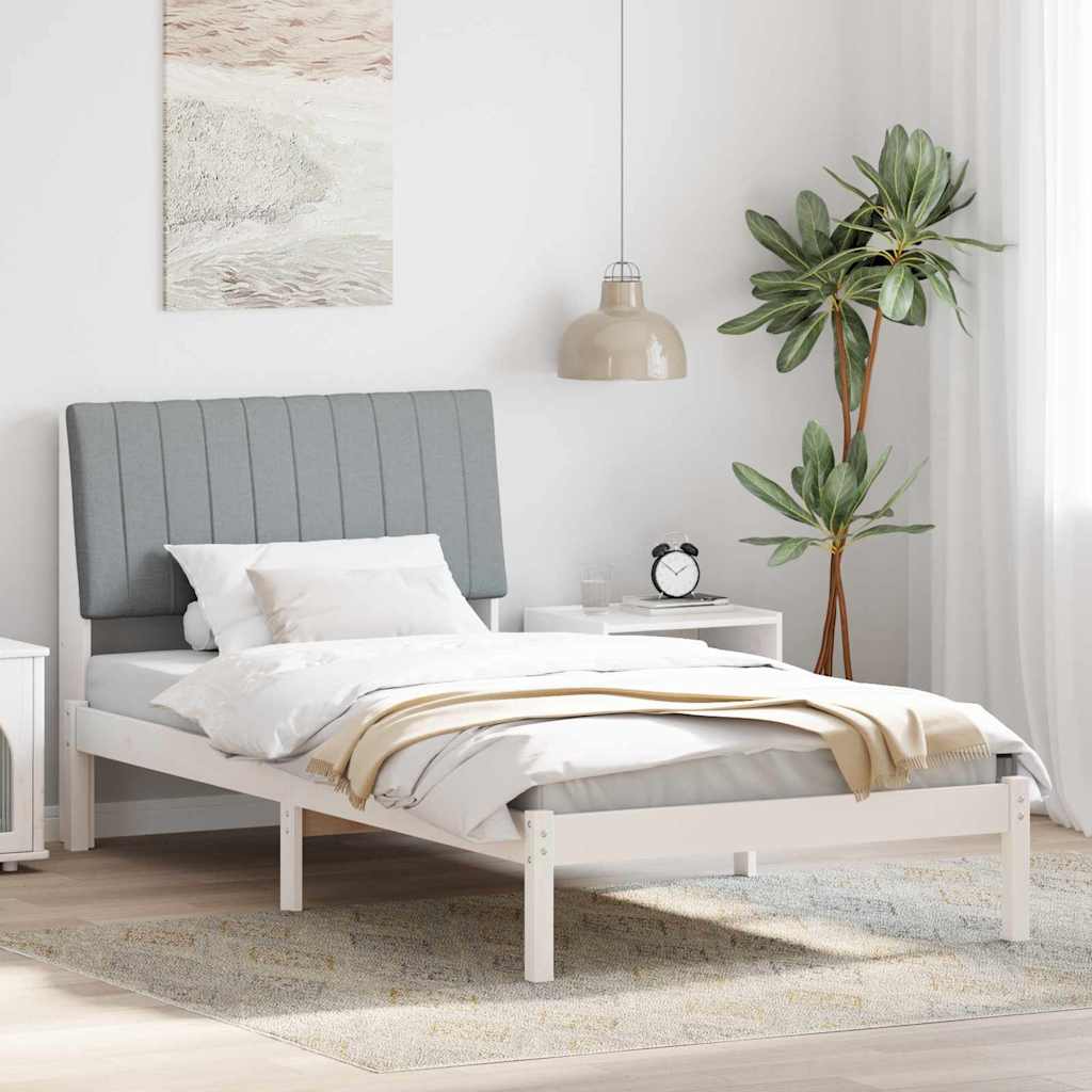 Cadre de lit avec tête de lit Blanc 100 x 200 cm Pin massif - XIOS