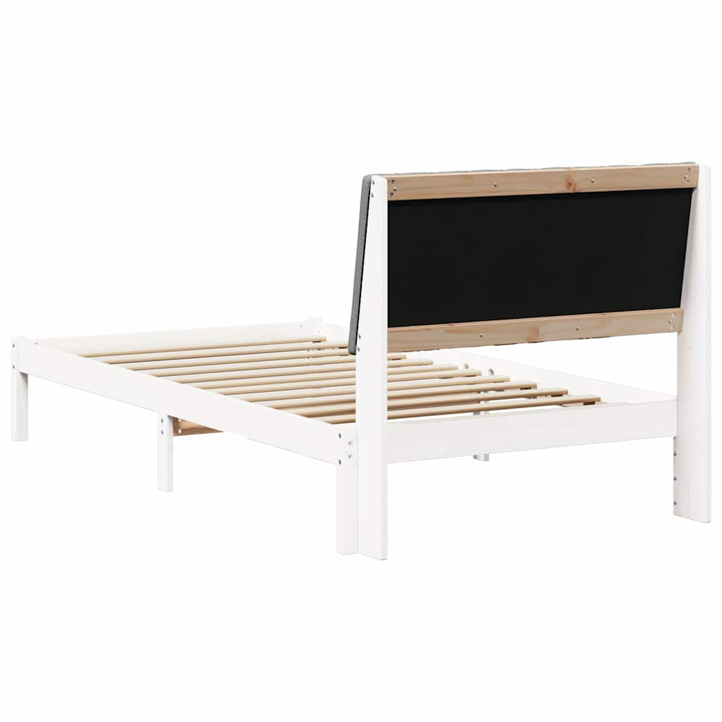 Cadre de lit avec tête de lit Blanc 100 x 200 cm Pin massif - XIOS