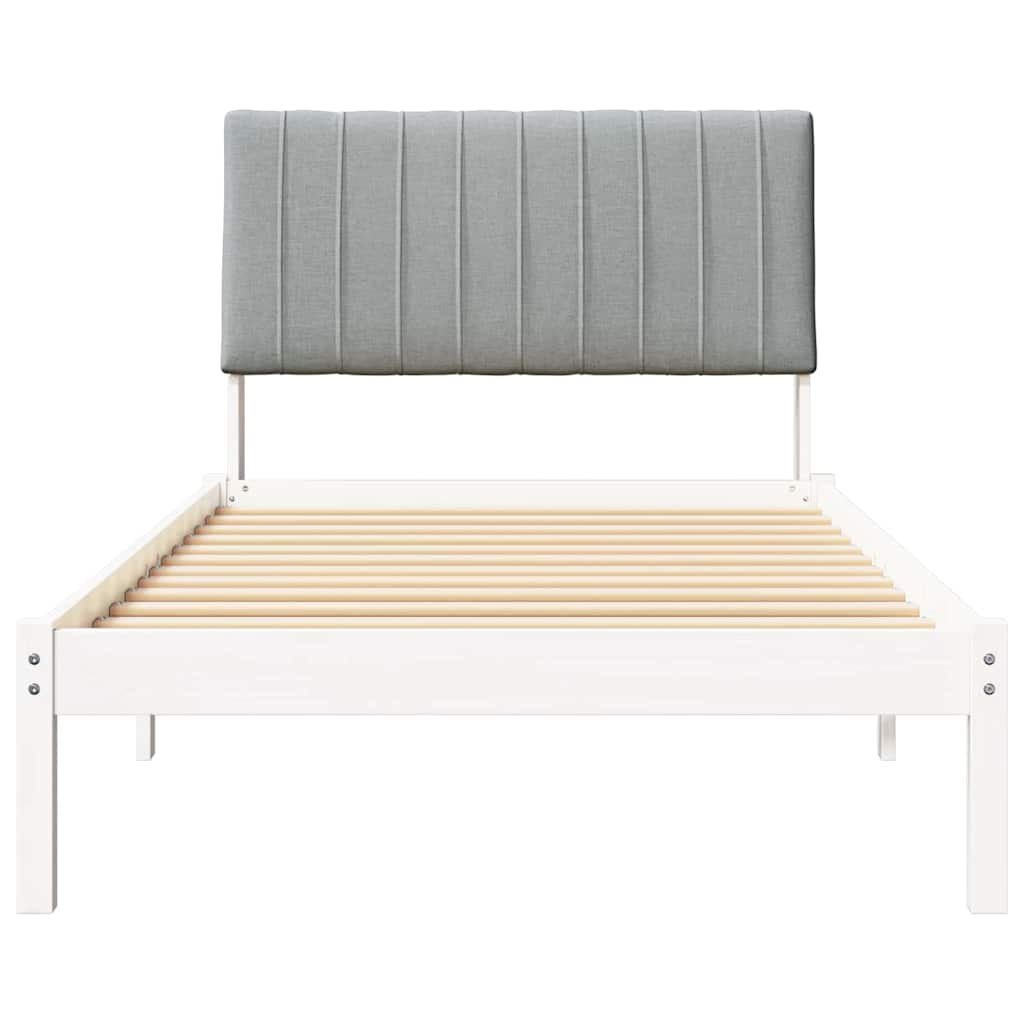 Cadre de lit avec tête de lit Blanc 100 x 200 cm Pin massif - XIOS