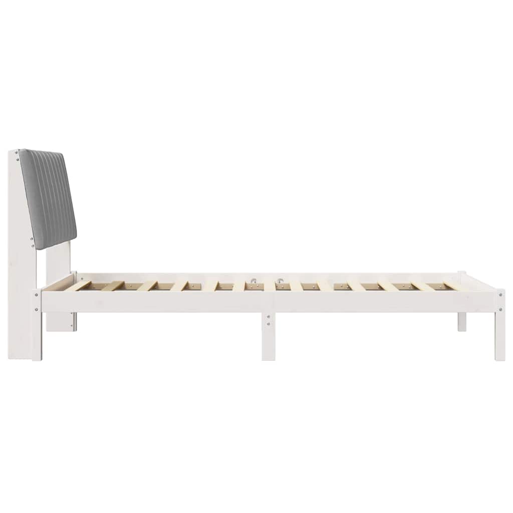 Cadre de lit avec tête de lit Blanc 100 x 200 cm Pin massif - XIOS