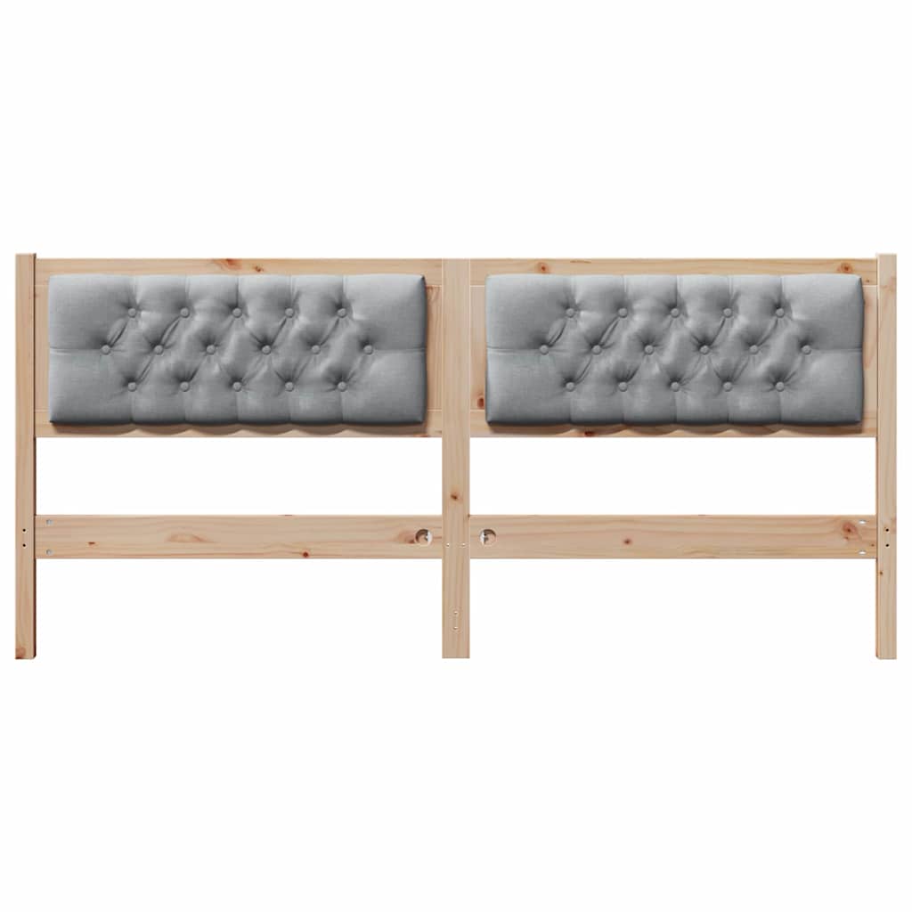 Tête de lit Marron et gris clair 180 cm Bois massif en pin - XIOS
