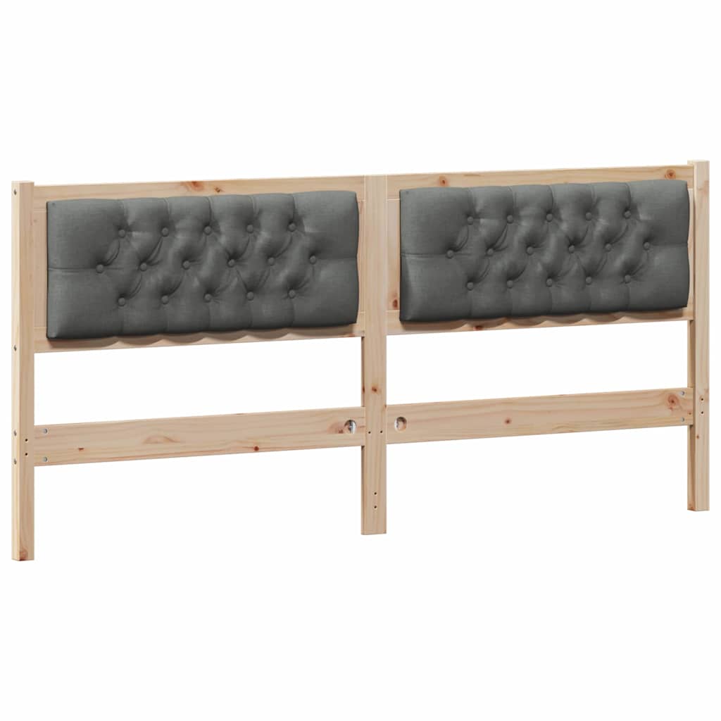 Tête de lit marron et gris foncé 160 cm Bois massif en pin - XIOS