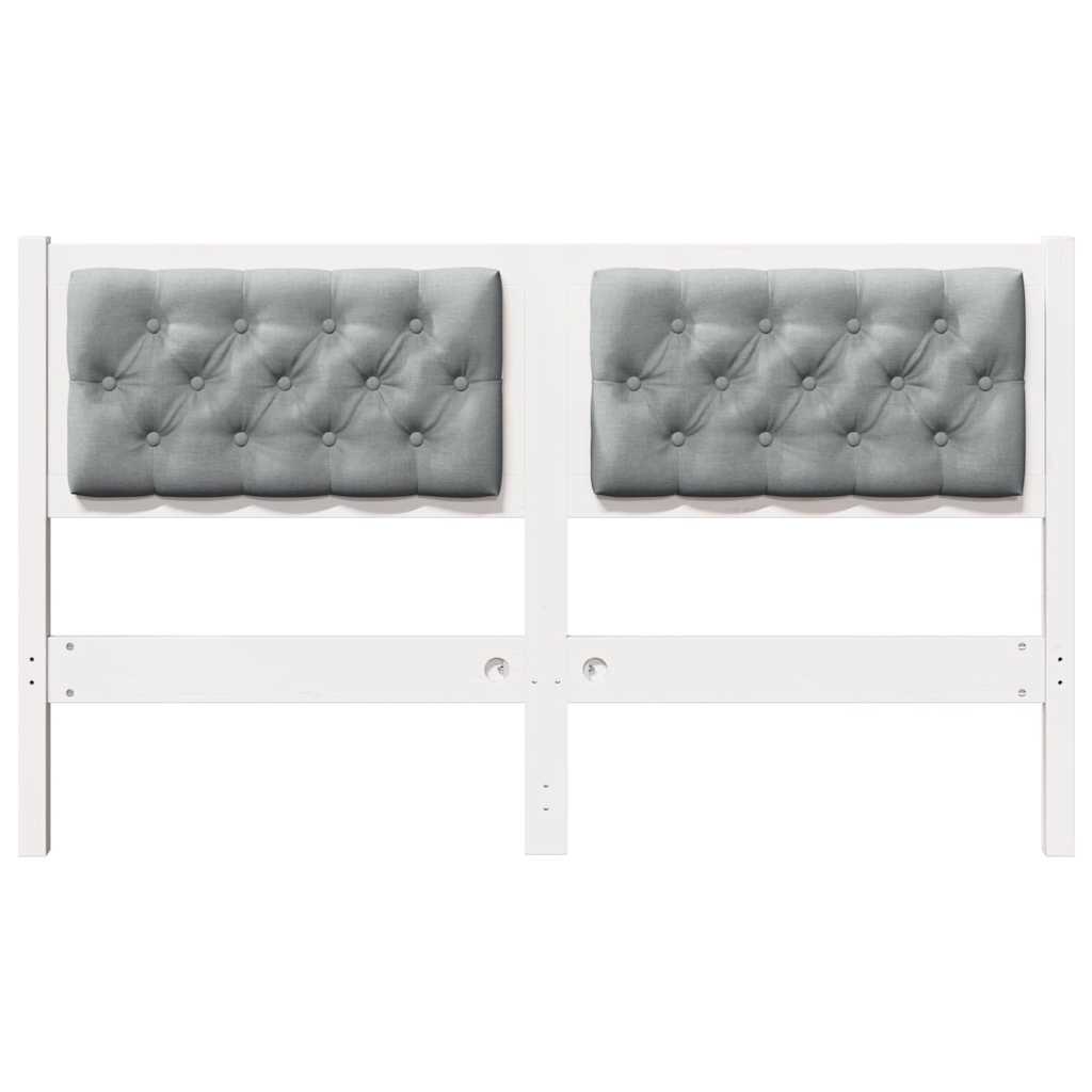 Tête de lit Autre Blanc et gris clair 150 cm Bois massif en pin - XIOS