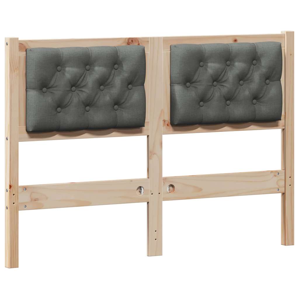 Tête de lit marron et gris foncé 135 cm Bois massif en pin - XIOS