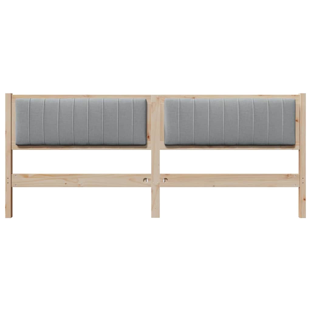 Tête de lit capitonnée Marron 200 cm Pin massif - XIOS