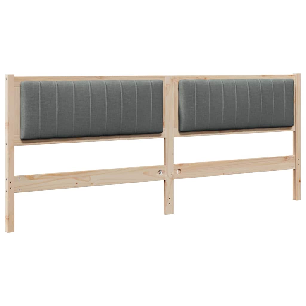 Tête de lit capitonnée Marron 200 cm Pin massif - XIOS