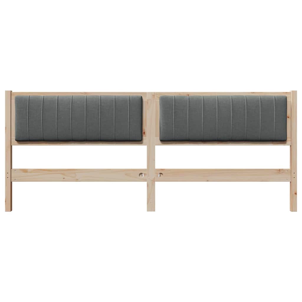 Tête de lit capitonnée Marron 200 cm Pin massif - XIOS