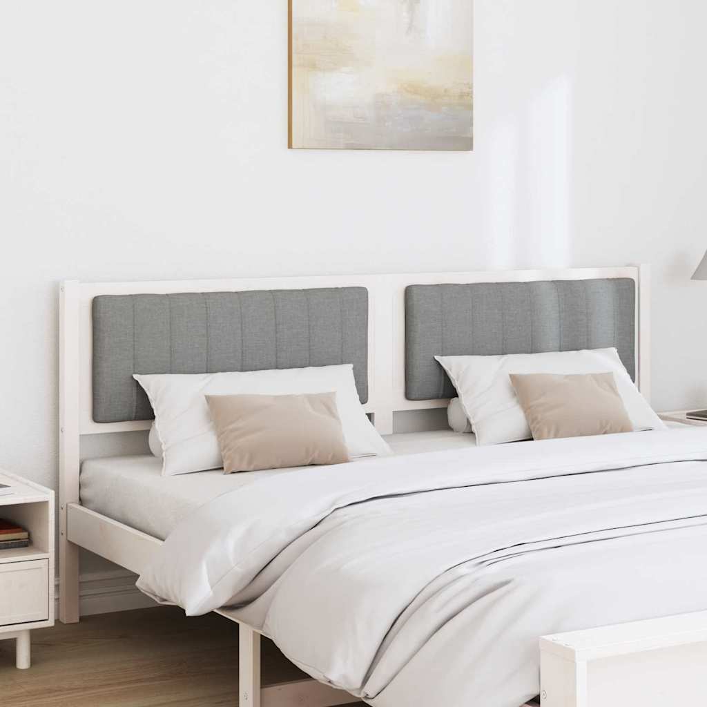 Tête de lit capitonnée avec tête de lit Blanc 180 cm Pin massif - XIOS